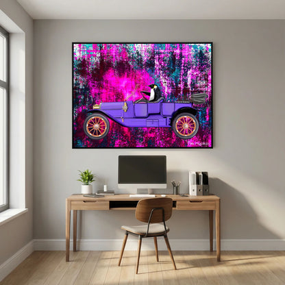 Going for a Spin (fuchsia) | Canvas Print
