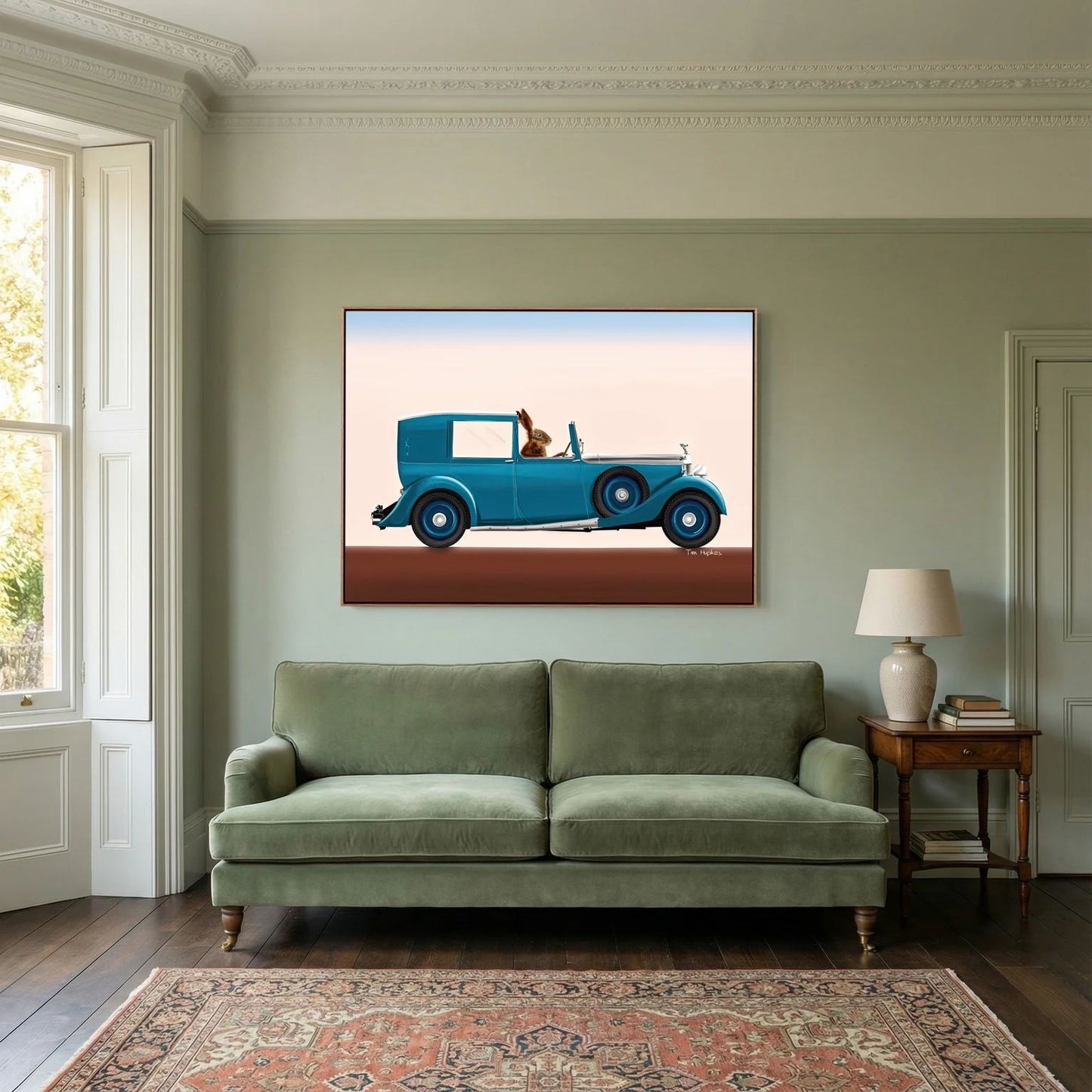 Rolling Hare | Canvas Print