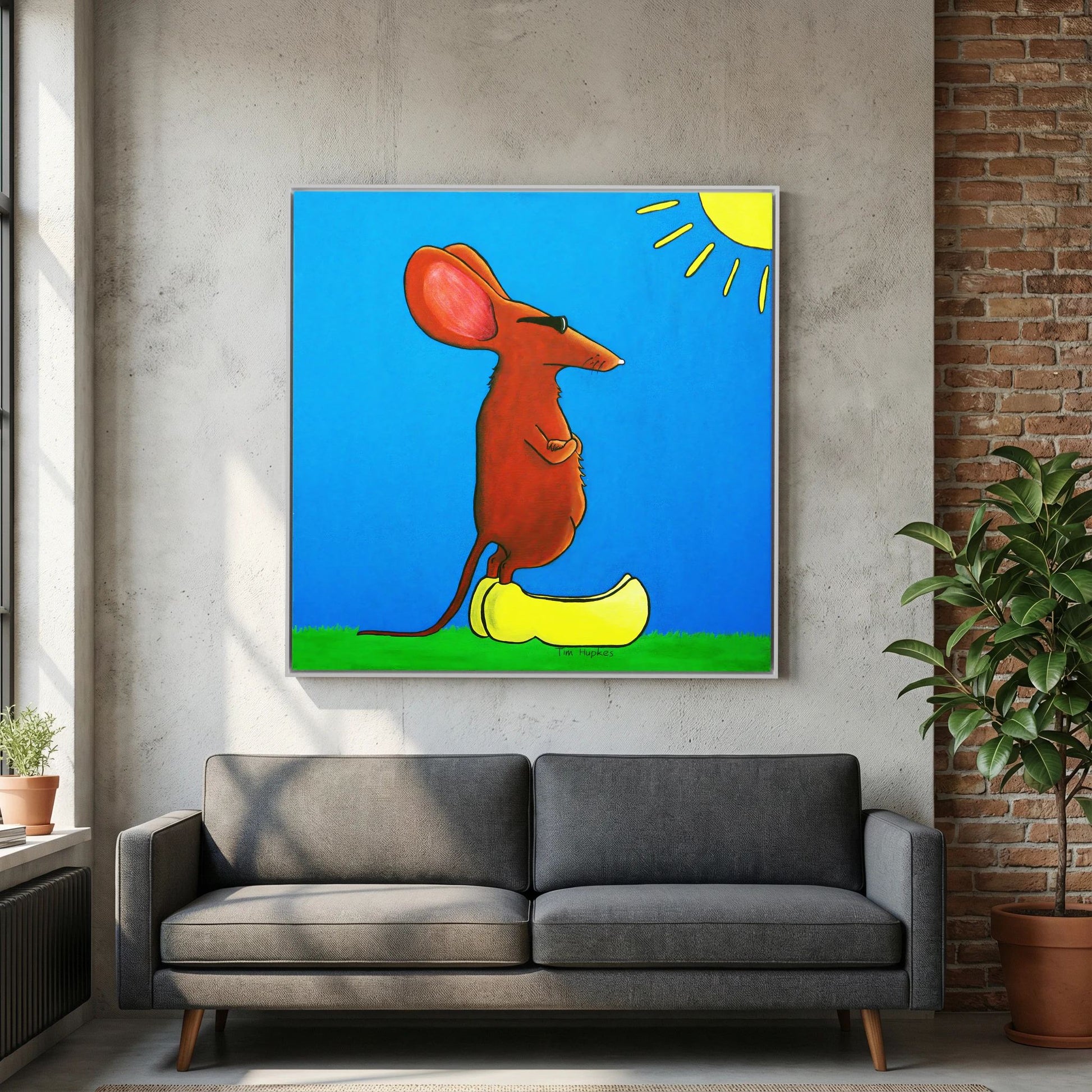 Cool Mouse on Clogs | Canvas Print