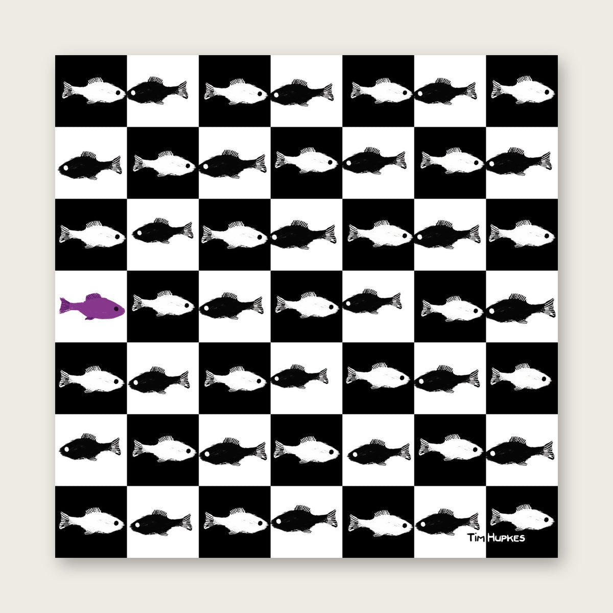 The Odd One Out greeting card by Tim Hupkes