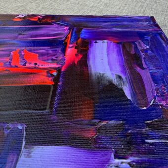 On the Verge, original abstract painting, detail