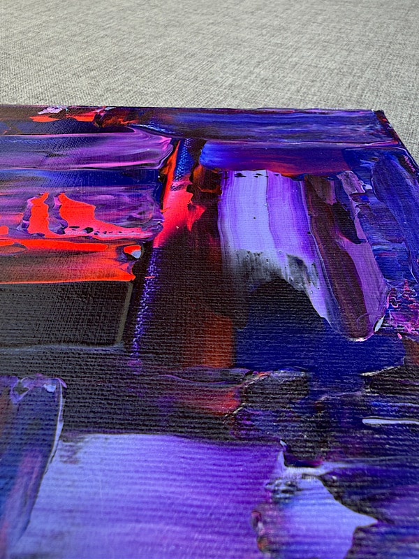 On the Verge, original abstract painting, detail